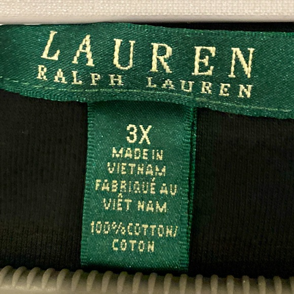 Lauren Ralph Lauren Black Long Sleeve Tee Shirt Size 3X - Picture 5 of 9